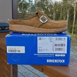 Birkenstock Buckley Tan Suede Clogs Size 38N / US 7 - 7.5